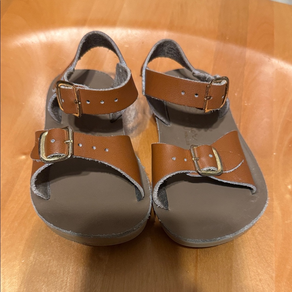 Sun San  Brown Buckle Strap Sandals